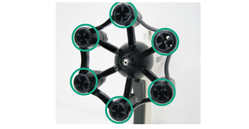 Powerful No-Blow IonizingⓇ without air blow with six ion generators